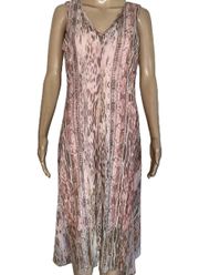 Snake Skin Print Sleeveless Dress