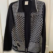 Allison Daley zip front cardigan small