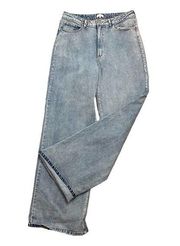 We Wore What Womens High Rise Denim Jeans Size 32 Blue Wide Leg