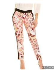 Donna Karan floral slim ankle trousers pants size 4 NWT