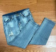 Color Swatch Distressed Blue Jeans Size Medium