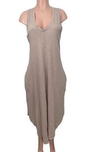 NWT Jolie Sleeveless Raw Edge Tank Midi Dress Size XL Mauve