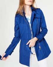 Womens Blue Trench Coat