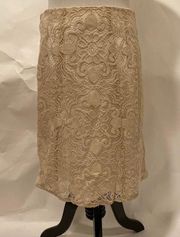 New York& Company beige lace skirt size 0