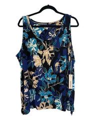 NWT Chico’s Touch of Cool Floral Polished Tank Size XXL