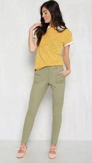 NEW Modcloth Sage Green Soft Stretch Twill Skinny Ankle Pants Plus Size 1X