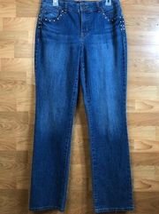 Bandolino Jeans Size 6 Tall Samantha Straight Leg Medium Wash