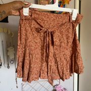 Paisley Print Boho Indie Mini Skirt Size Medium