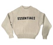 Essentials Kids Cream Knit Sweater