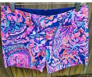 EUC Lilly Pulitzer Shorts, Size 00, The Callan Shorts, 5 Inch Inseam, Bright,