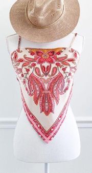 Fate Paisley Bandana Scarf Cropped Tank