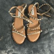 Steven Madden Studded Lace up Sandals