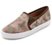 Joie Huxley leather camo slip on sneakers