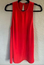 American apparel high neck red shift dress