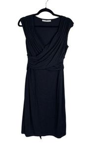 Peruvian Connection Sleeveless Black V Neck Wrap Dress Size Medium