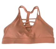 Coral pink grid bar padded sports bra ZYIA size SMALL