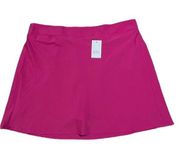 New Croft & Barrow Womens Pink Skort Elastic Waist Moisture Wicking Size XXL 2XL