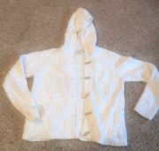 Ann Taylor Loft 100% cotton sweater w/hood sz M