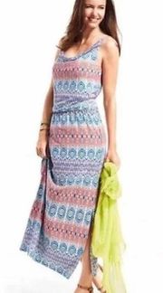 CAbi 317 In The Sun Aztec Sleeveless Maxi Dress Women's Size Medium