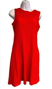 Womens Lace Sleeveless Midi Dress Red Size 6. Casual, Wedding, Work