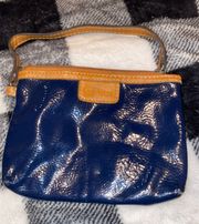 blue wallet or small purse 