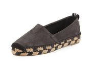 Rag and Bone Women's Gray Adria Suede Espadrille Slip On Flat Shoes US Size 6