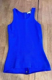 INTERMIX ROYAL BLUE TANK TOP ZIP BACK WOMENS SIZE S - P