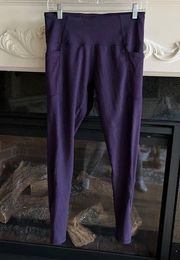 Zobha Leggings Athletic Gym Side Pockets Purple Womens Small