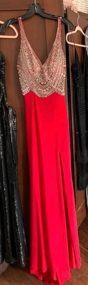 Size 2 Angela & Allison Red Formal