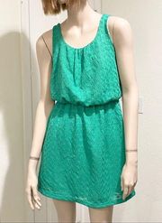 Rhapsodielle Style Rack Green Mini Dress M