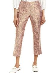 KATE SPADE NY NWT NEW 0 XS pants Slacks Flora Leopard Print Cropped $228 RARE