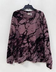 Zella Purple Tie Dye Crew Neck Pullover Sweatshirt Women’s Xl