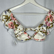 Tori Praver Valentina Floral‎ Ruffle Bikini Top