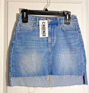 👖 L'AGENCE High-Low Denim Mini Skirt |‎ Size 25 | NWT 👖