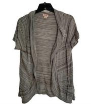 Mossimo Supply Co Women's Gray Short Sleeve Open Front Cardigan Size XXL