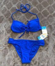 California Waves 2 piece Bikini, royal blue, Small