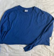 Cropped Long Sleeve Tee Blue