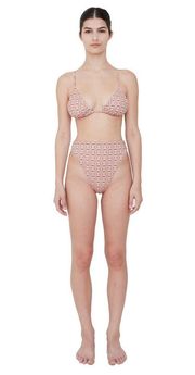 Free People x Beth Richards Boheme Chai Geo Triangle Top and Bikini Bottom Small