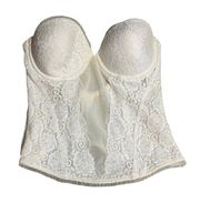 Y2k White Laced  Corset Top