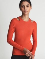 Reiss LAUREL CUT-OUT JERSEY TOP