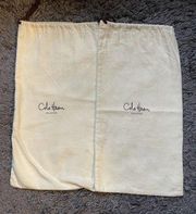 Cole Haan Collection Dust Bag Pair Cream Drawstring Cotton Pouch Shoe Container