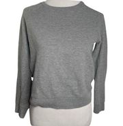 TopShop Ribbed Lightweight Sweatshirt Gray Size 8