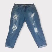 Rue21 Destroyed High Rise Barrel Jeans 