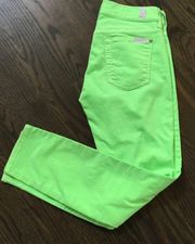 NEW WITH TAGS! Designer jeans by Seven for mankind ankle light green jeans