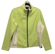 VTG Avalanche Wear Women’s Neon Green Full Zip Performance Fleece Jacket Size XL
