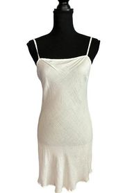 Cleobella White Mini Slip Dress SMALL Sheer Sleeveless Bias Cut Coquette NEW