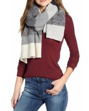 Halogen Knit Cashmere Scarf GRAY combo (O/S)