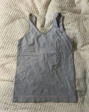 XL  Grey Fitted Seamless Tank Top