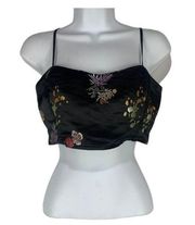 Honey Punch Women's Floral Spaghetti Strap Crop Top Size Small