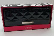 NWT Nine West Black Stanza Boxed Clutch